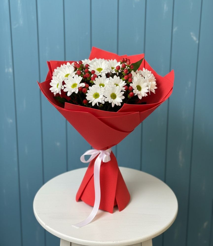 Букет цветов из: Хризантемы в Зеленоградском