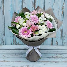Букет цветов из:  Герберы, Альстромерии и Хризантемы в Зеленоградском