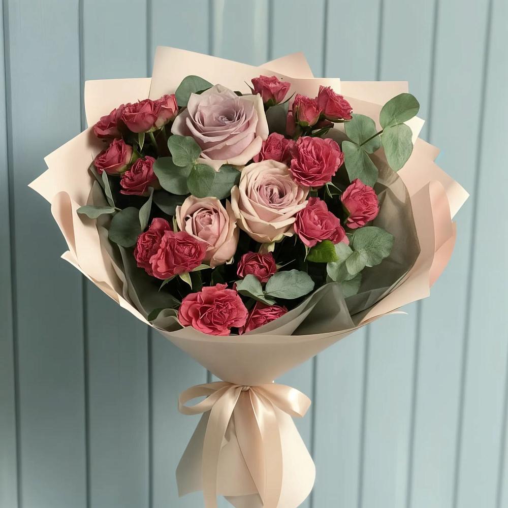 Букет цветов из: Гвоздики и Розы в Зеленоградском