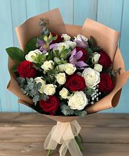 Букет цветов из:  Розы и Альстромерии #REPLACE_PRED# Зеленоградском