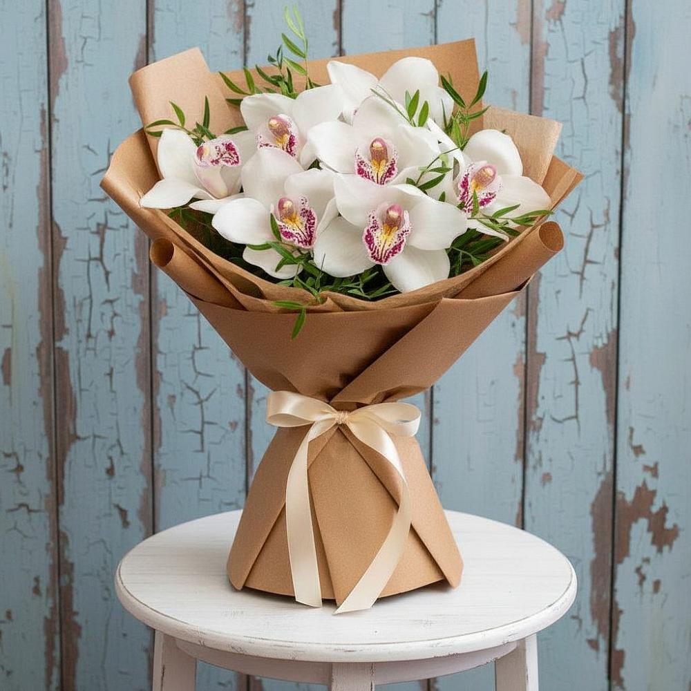 Букет цветов из: Орхидеи и Розы в Зеленоградском