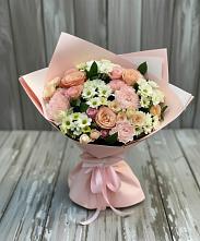 Букет цветов из:  Гвоздики, Розы и Хризантемы в Зеленоградском