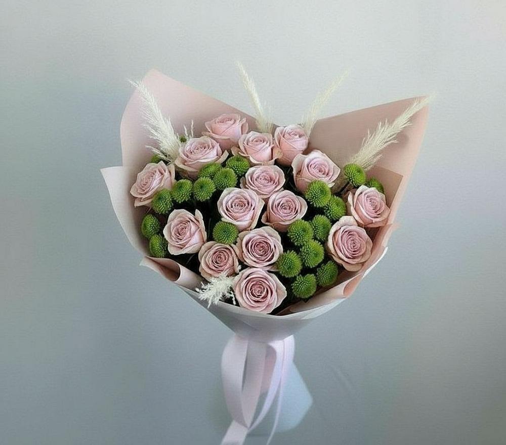 Букет цветов из: Розы и Хризантемы в Зеленоградском