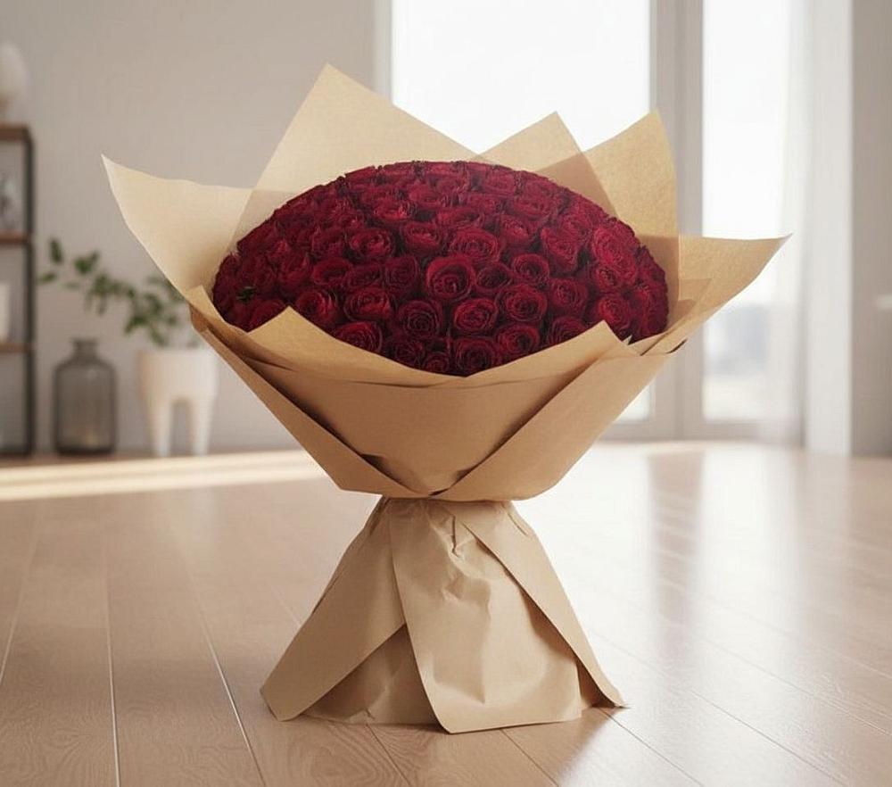 Букет 101 Красная роза в Зеленоградском