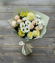 Букет цветов из:  Альстромерии, Розы и Хризантемы в Зеленоградском