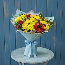 Букет цветов из:  Альстромерии и Хризантемы в Зеленоградском