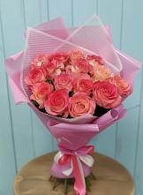 Букет 15 Розовых роз Равель в Зеленоградском