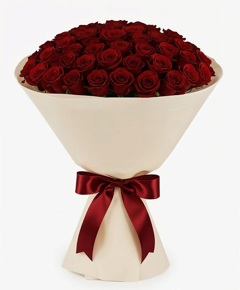 Букет 101 Бордовая роза Блэк Бакарра в Зеленоградском