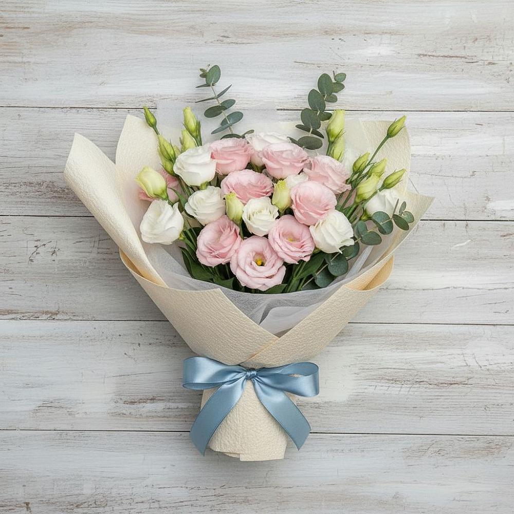 Букет цветов из: Лизиантусы в Зеленоградском